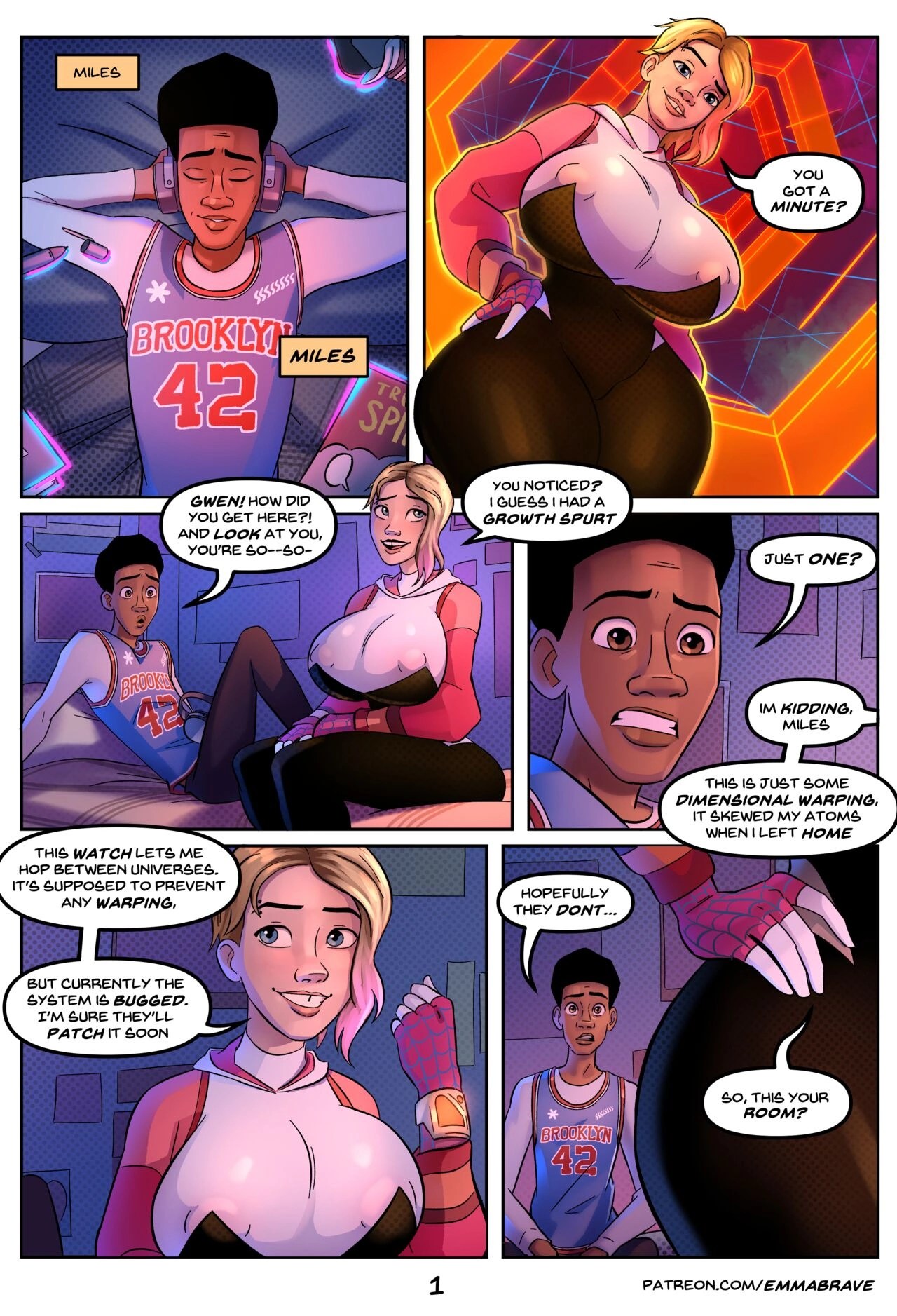 Spiderman into the spider verse porn comics