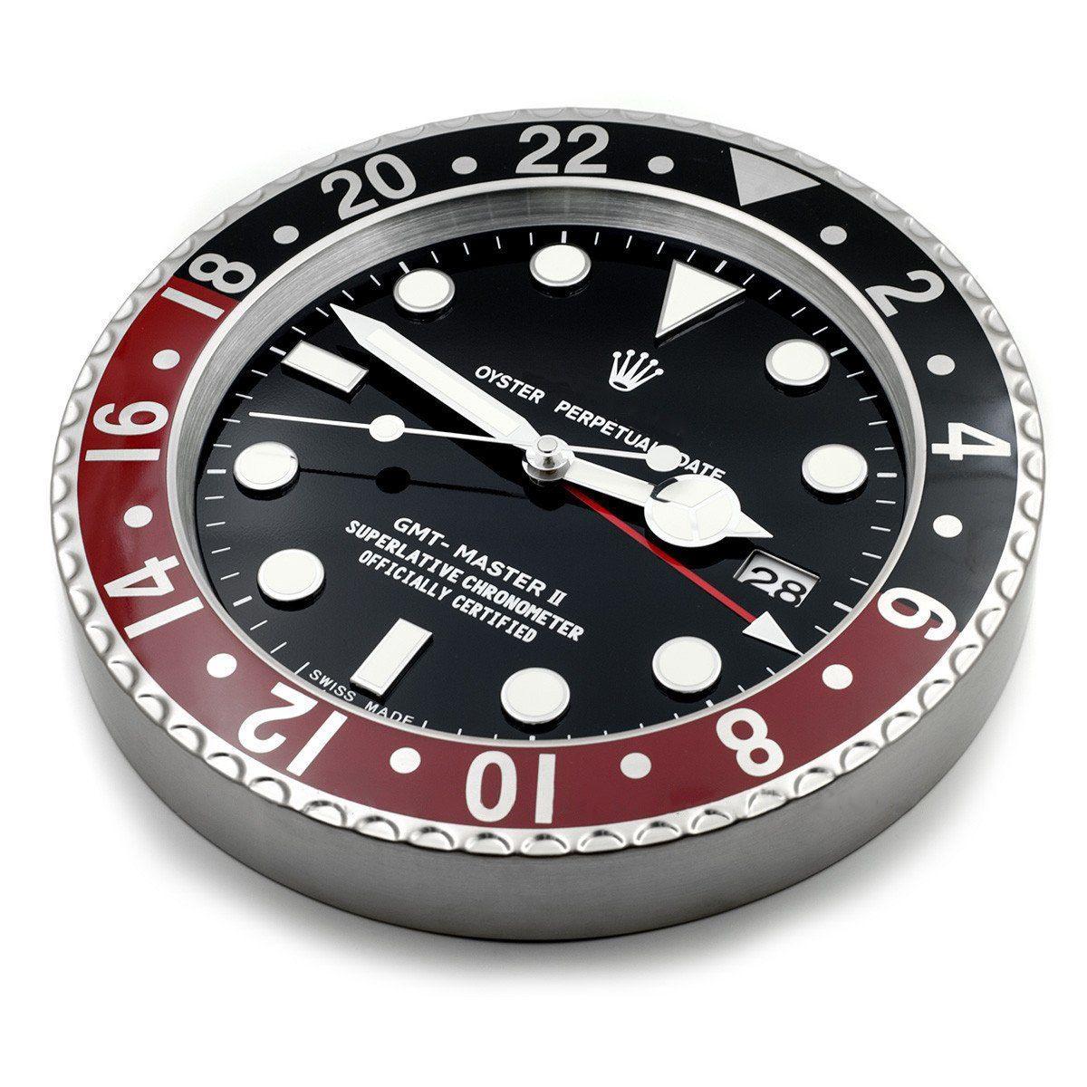 Gmt Master Ii Orologio Da Parete Rosso Nero Stile Rl12 Spedizione Gratuita