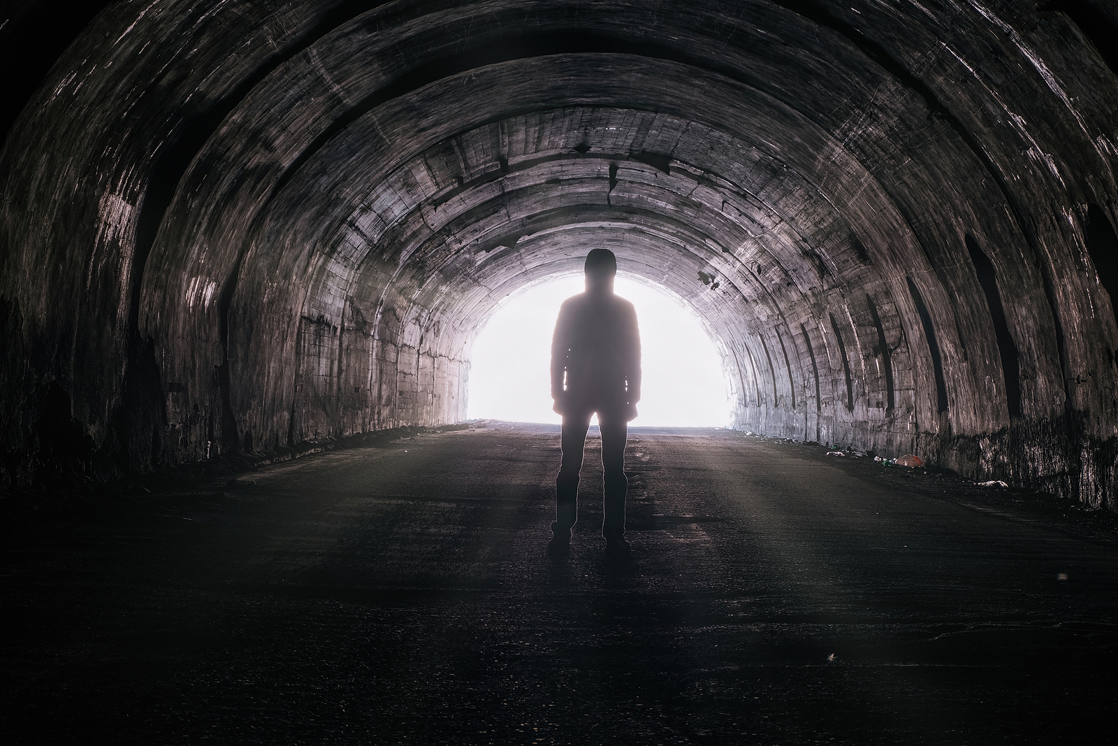 Light at the end of tunnel. Light at the end of tunnel