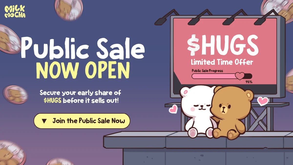 Milk Mocha’s $HUGS Presale Goes Live, Putting the Bears at the Center of the Global Meme Coin Craze