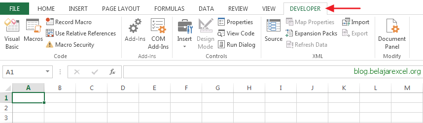 Cara Mengaktifkan Tab Developer di Excel 2013 | Macro / VBA