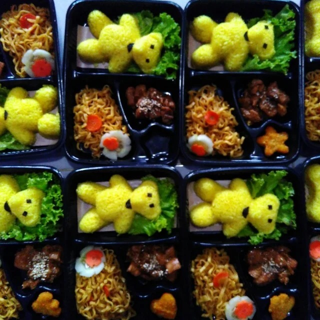 MENU NASI KUNING KOTAK UNTUK ACARA ULANG TAHUN ANAK - Blog Tiga Dara