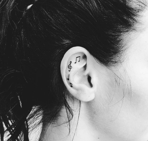 220 Awesome Ear Tattoo Designs With Meanings And Ideas - Body Art Guru 561_x_590_jpg