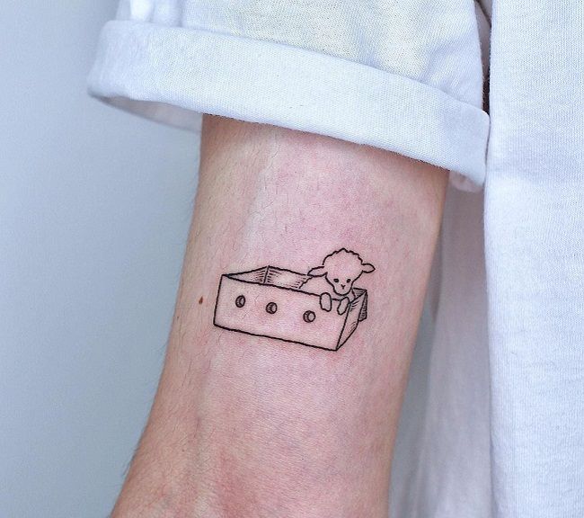50+ Sheep Tattoos With Meanings - Body Art Guru 576_x_650_jpg