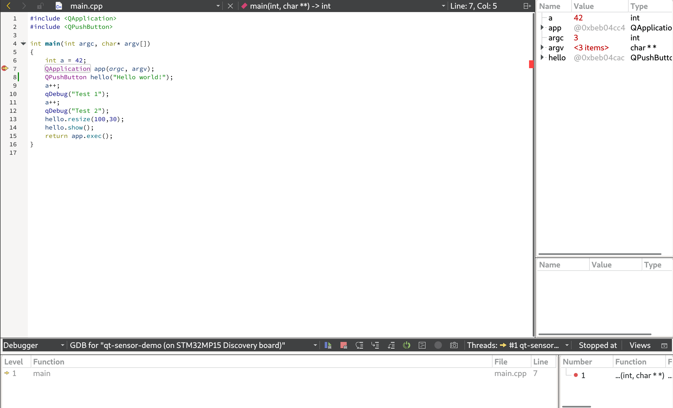 Building a Linux system for the STM32MP1: setting up a Qt5 application  development environment - Bootlins blog