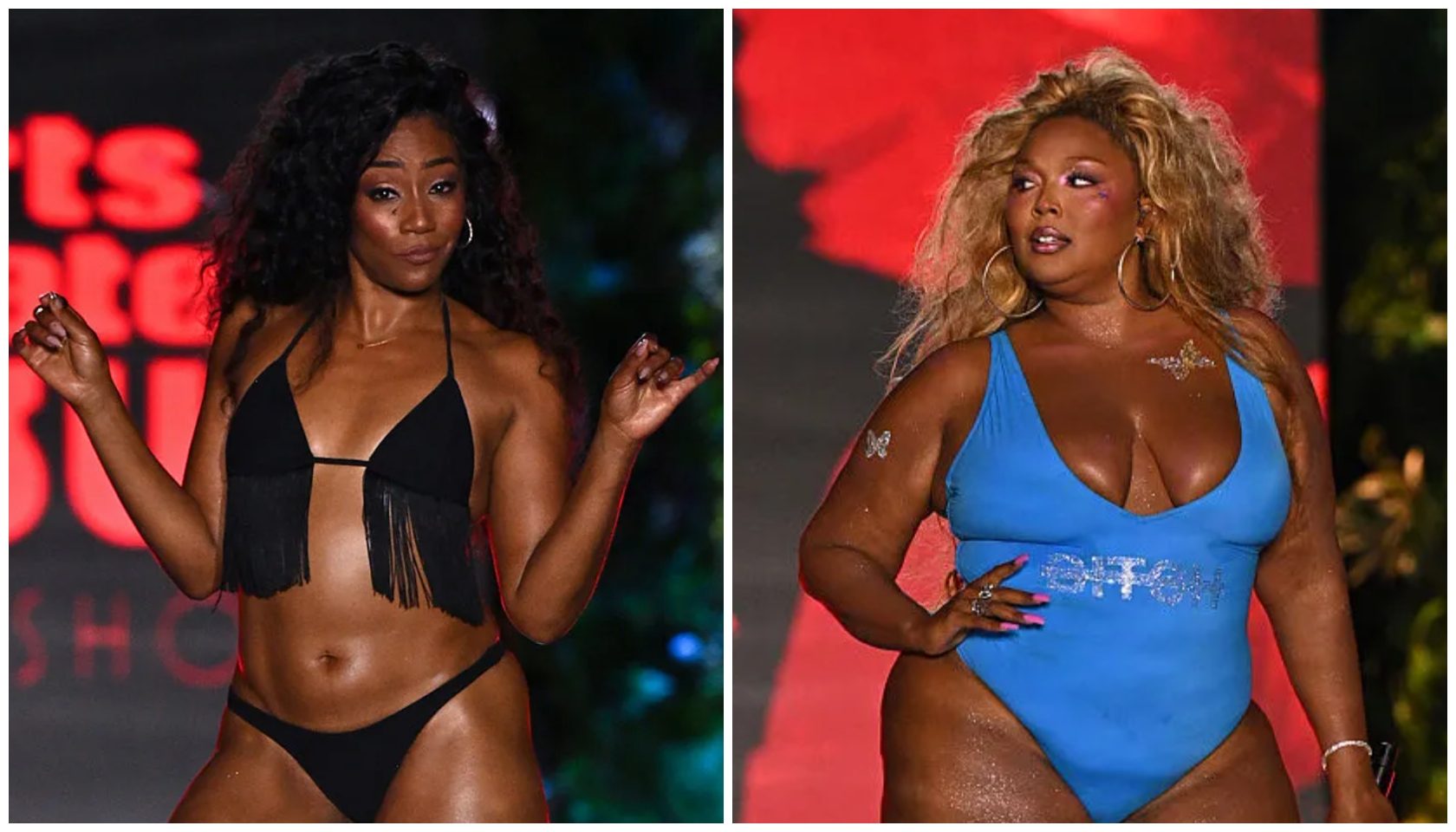 Tiffany Haddish & Lizzo Walk In Sports Illustrated Swimsuit Show