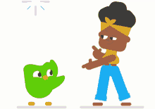 Duolingo Language App Gif Duolingo Language App Flying Discover Share Gifs