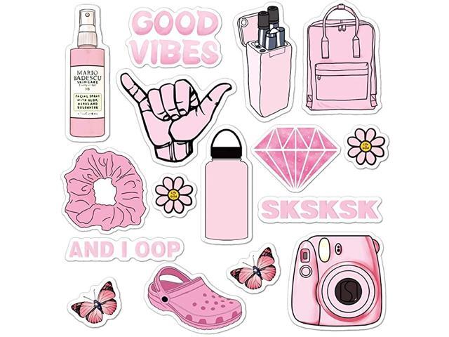 Vsco Stickers For Hydro Flask Light Pink Vinyl Waterproof Water Bottle Stickers For Hydroflasks Laptop Phone Cute Trendy Aesthetic Stickers For Teens Girls Vsco Girl Stuff Newegg Com