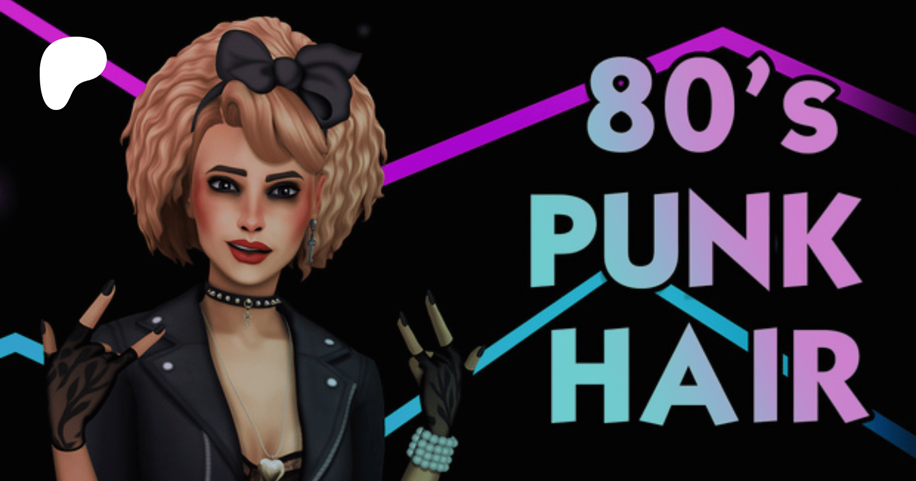 80′s Stuff Punk Hair | Patreon Sims 4 punk cc