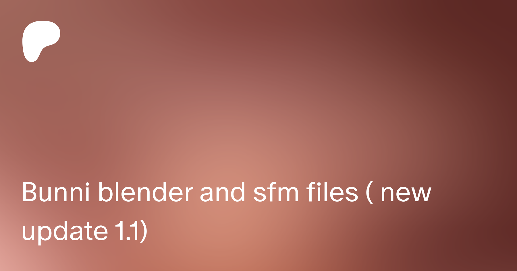 Bunni blender and sfm files ( new update 1.1) | Patreon Valorlynz