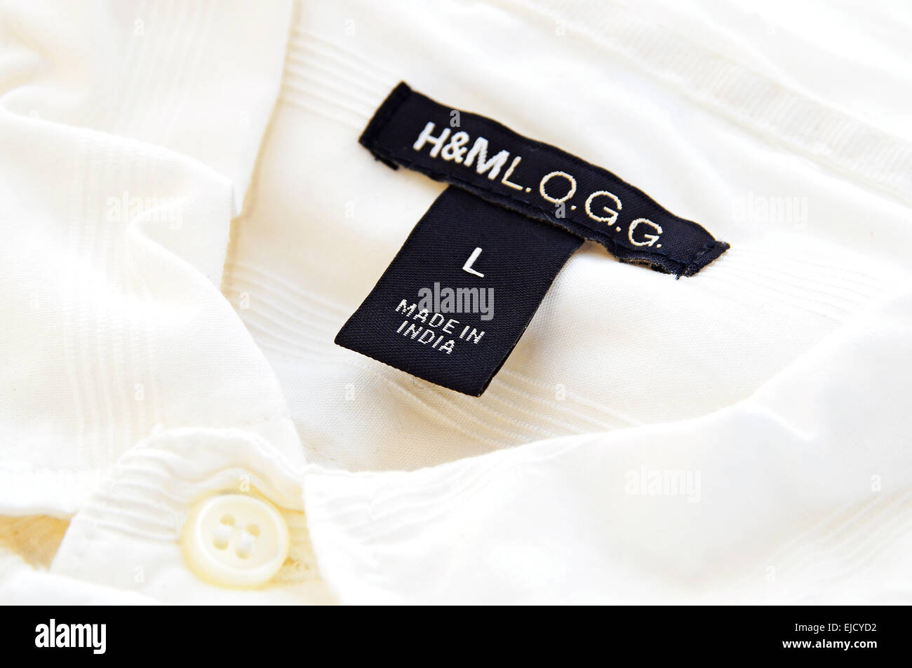 H M Label Stock Photo Alamy