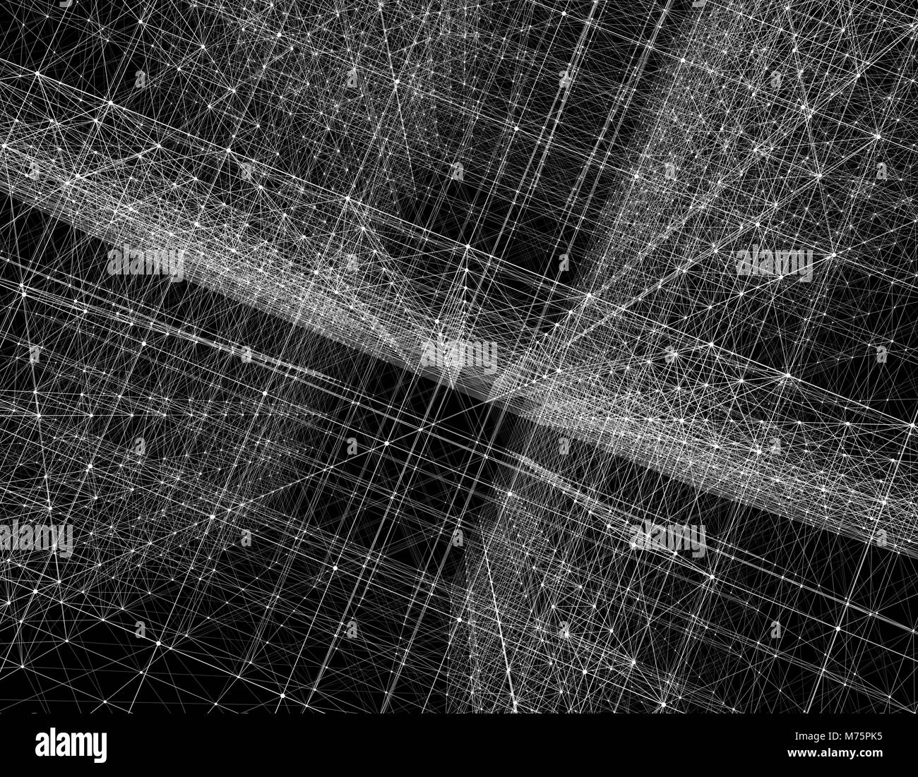 3d Spatial Connection Network Data Matrix Future Technology Network Connection Stock Photo Alamy