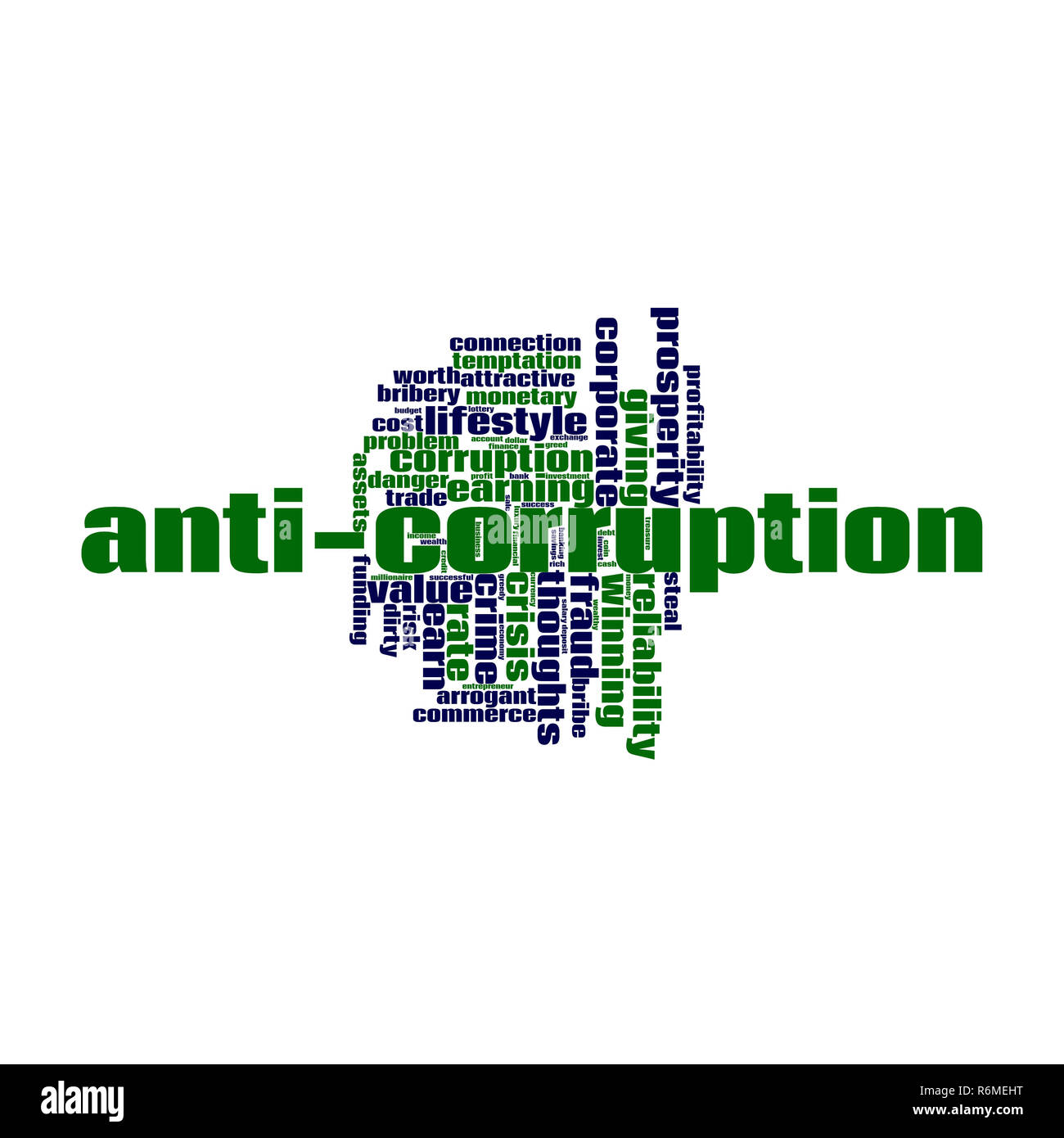 Anti Corruption Word Cloud Concept On White Background 3d Rendering Stock Photo Alamy