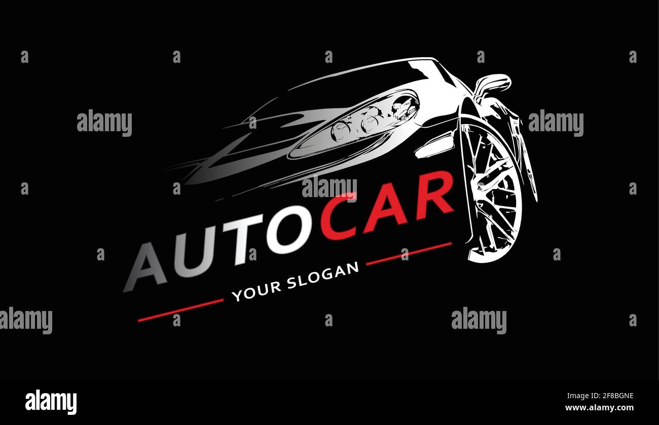 Logo Vector Avec Elements De Conception De L Equipement D Habillage Automobile Peut Etre Utilise Pour Les Entreprises Automobiles Ou De Detail Image Vectorielle Stock Alamy