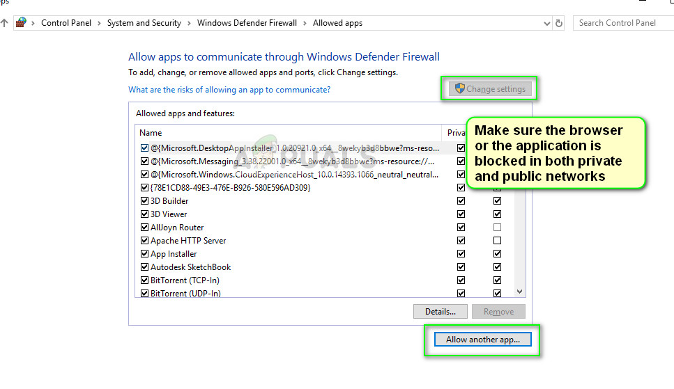Adding Roblox and browsers to whitelist
