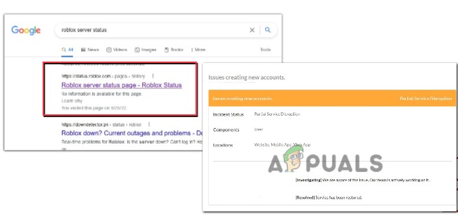 Check the Roblox Server Status
