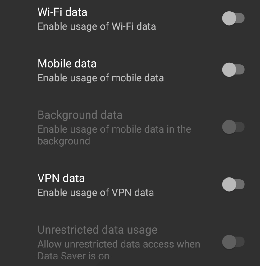 Android Apps PUBG Mobile Data usage Disable Data access