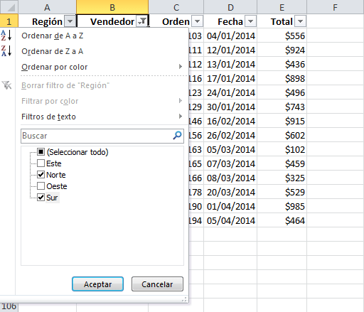 Funcion Filtros Tutoriales Excel Darwin Ortiz