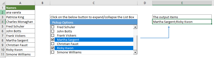 Bagaimana cara membuat daftar drop-down dengan beberapa kotak centang di  Excel?