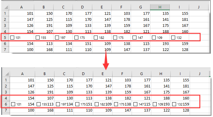 Bagaimana cara menyembunyikan kotak centang saat baris disembunyikan di  Excel?
