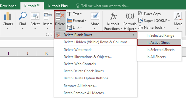 Bagaimana cara mencetak lembar kerja tanpa baris kosong di Excel?