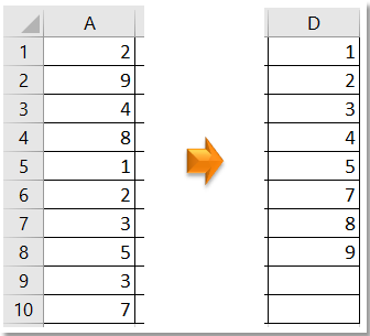 Bagaimana cara mengurutkan angka atau teks dan menghapus catatan duplikat  langsung di Excel?