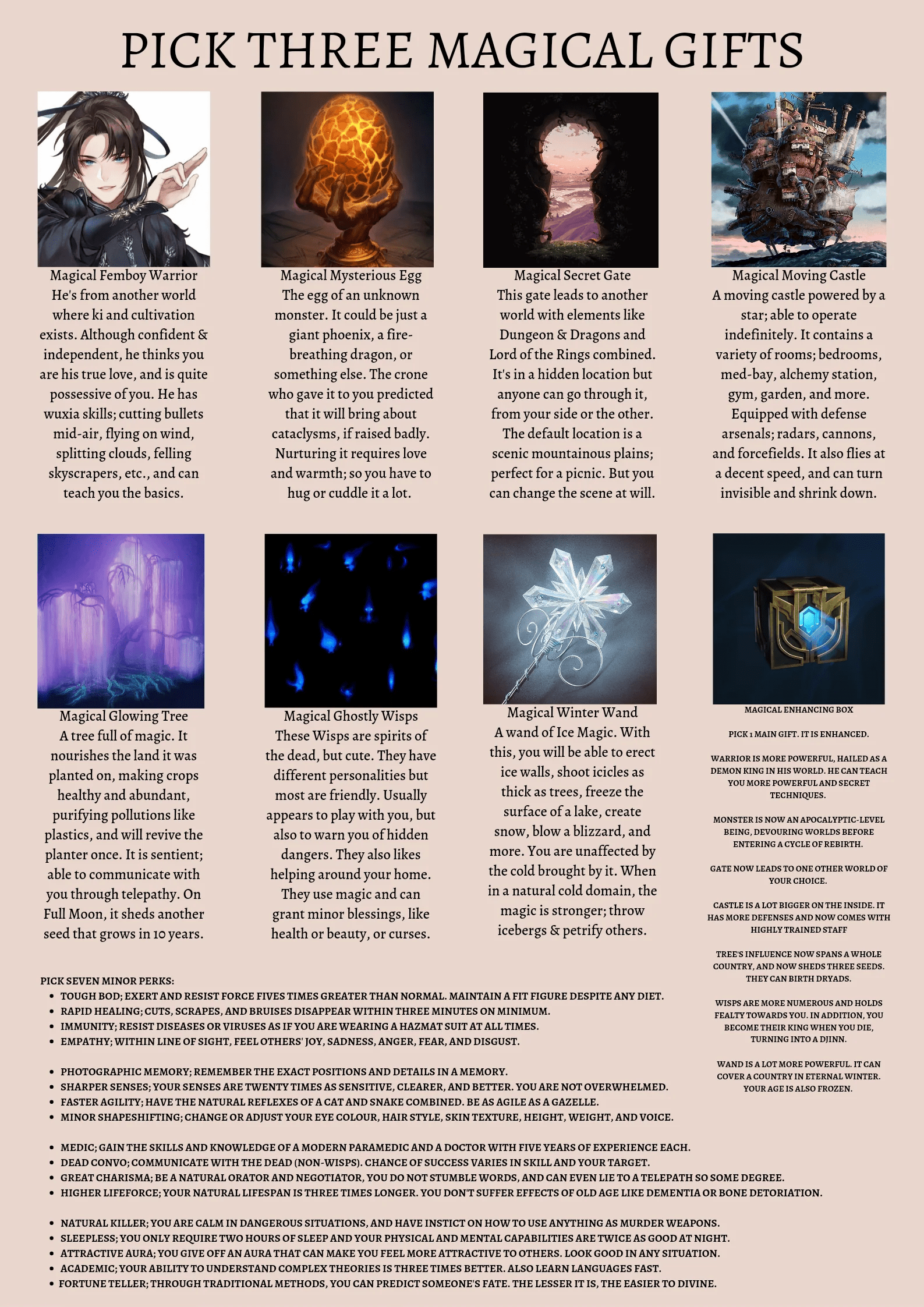 Pick Three Magical Gifts v2 CYOA by BanYuumiPick Three Magical Gifts v2 CYOA by BanYuumi - Image Chest - Free Image Hosting And Sharing Made Easy Femboy cyoa