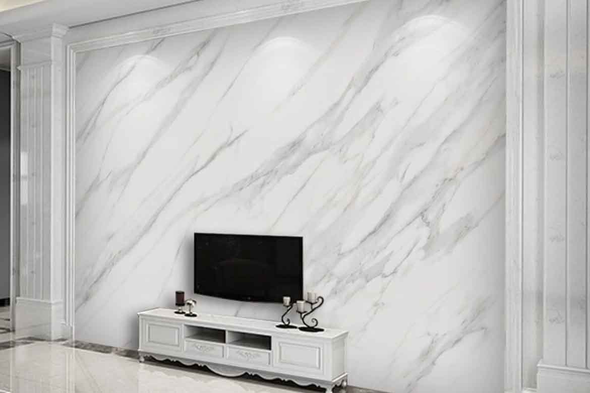Marble in wall