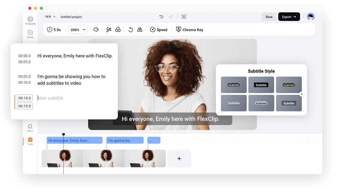 FlexClip: outils alimentés par AI qui vous permettent de créer des vidéos sans effort