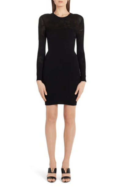 Versace Tattoo Knit Long Sleeve Sweater Dress In Black | Modesens 613_x_400_jpg