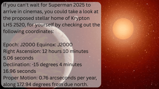 Cómo ver la estrella casera propuesta por Krypton LHS 2520 con una ilustración de una estrella enana roja en el fondo