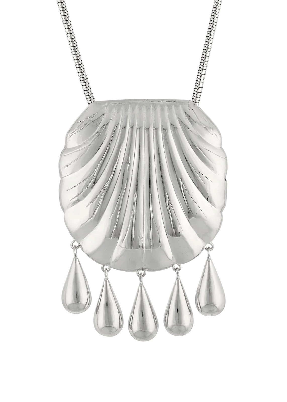 JUJU VERA, Petra Shell Necklace Silver