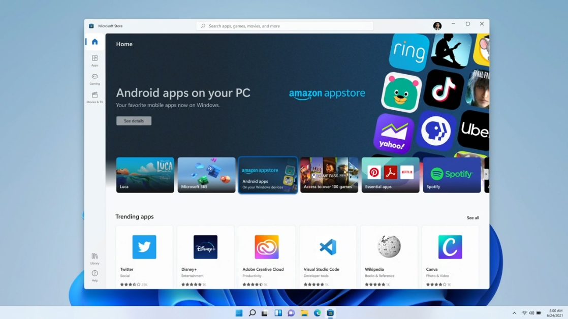 Windows 11 Gets Android Subsystem In Latest Developer Build Pc Gamer