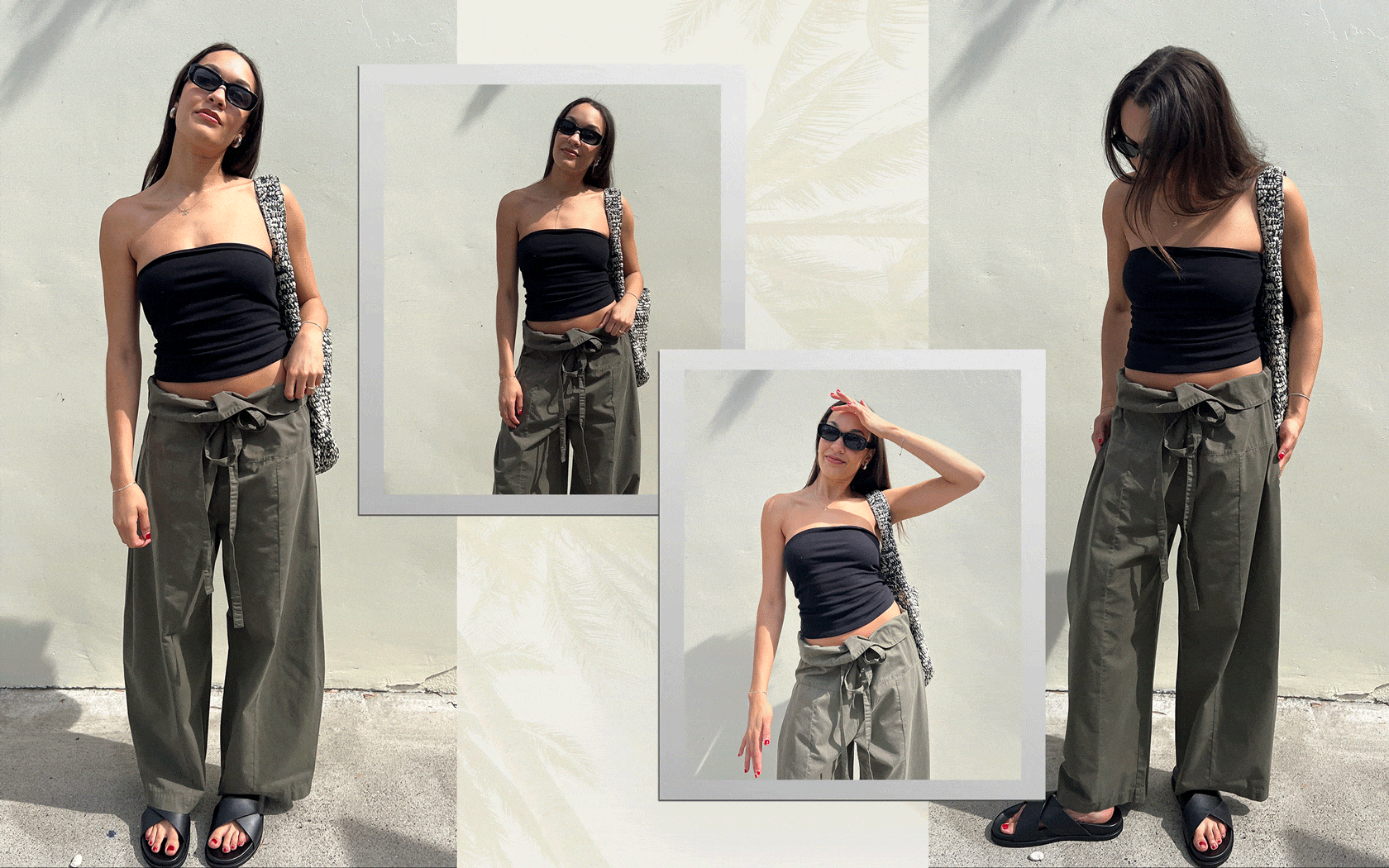 anneliese henderson wearing the white lotus x banana republic collection