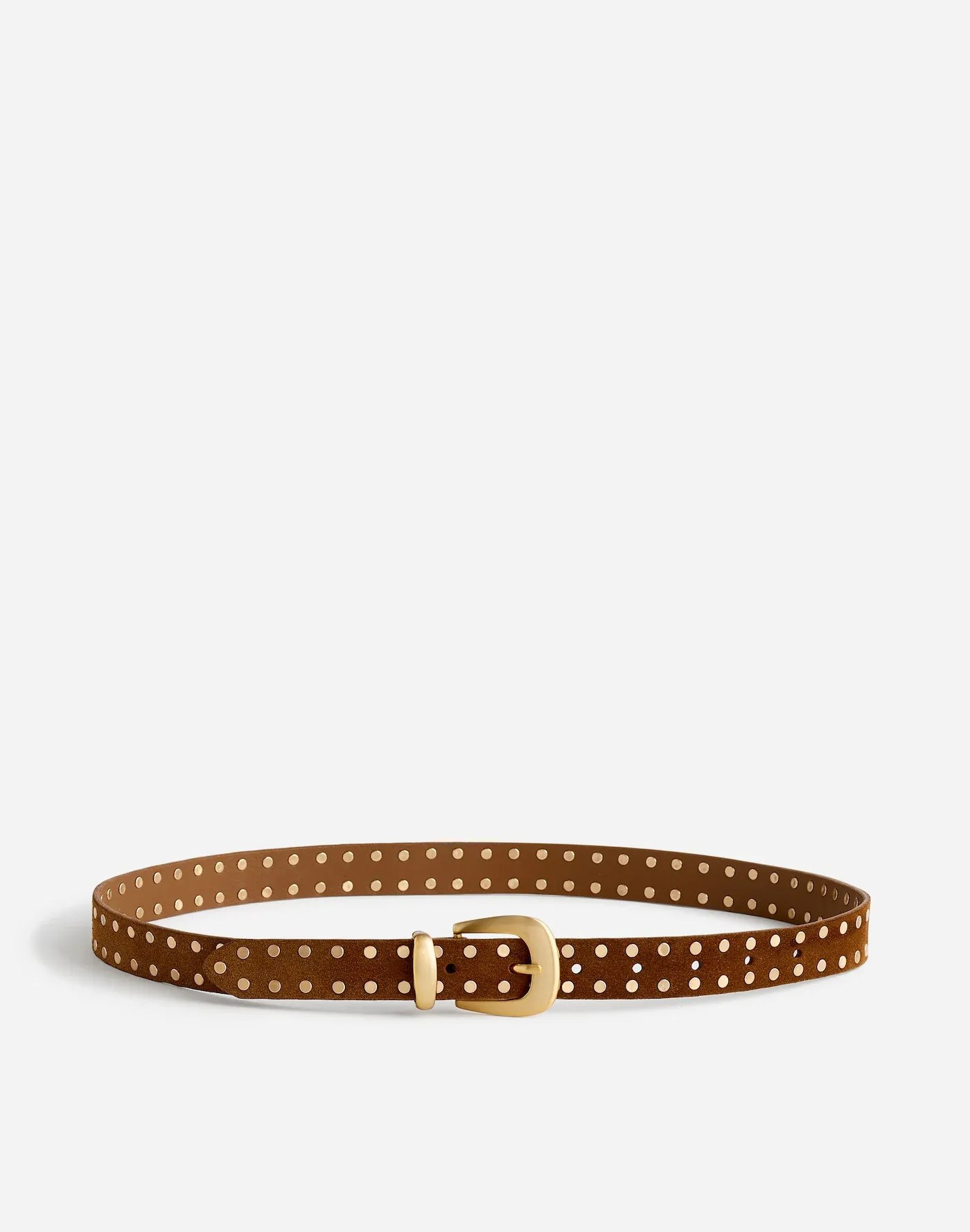 Madewell, Flat Studded Western Belt in Dried Acorn
