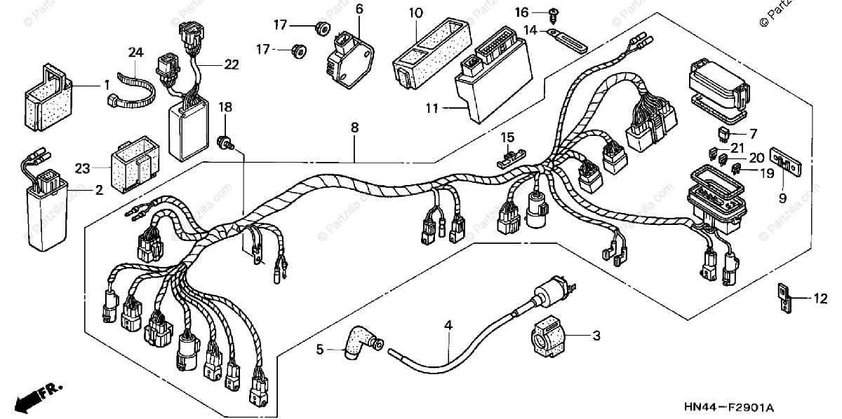 2001 Honda 350 Fourtrax Wiring Diagram