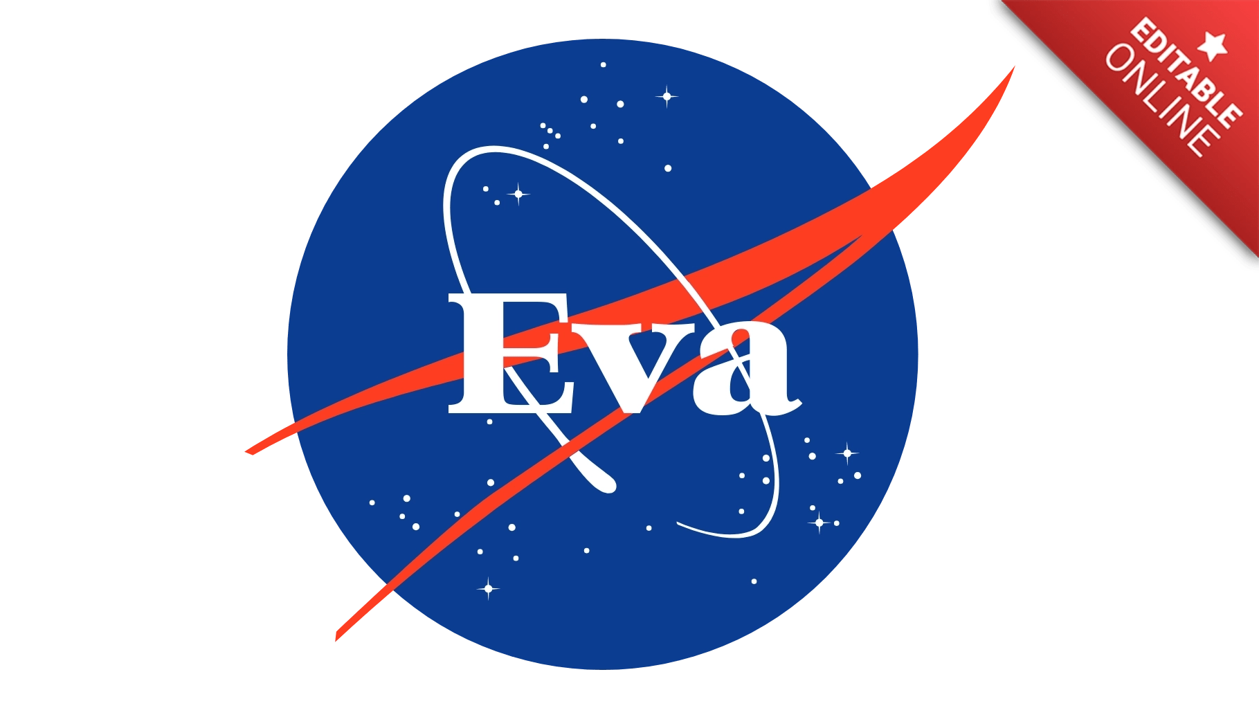 Eva | NASAロゴ | テキストエフェクトジェネレーター