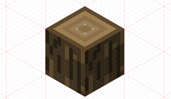 Playing With Isometric Projection In Inkscape To Make A Minecraft Scene