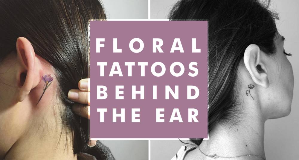 Beautiful Floral Tattoos Behind The Ear 536_x_1000_jpg