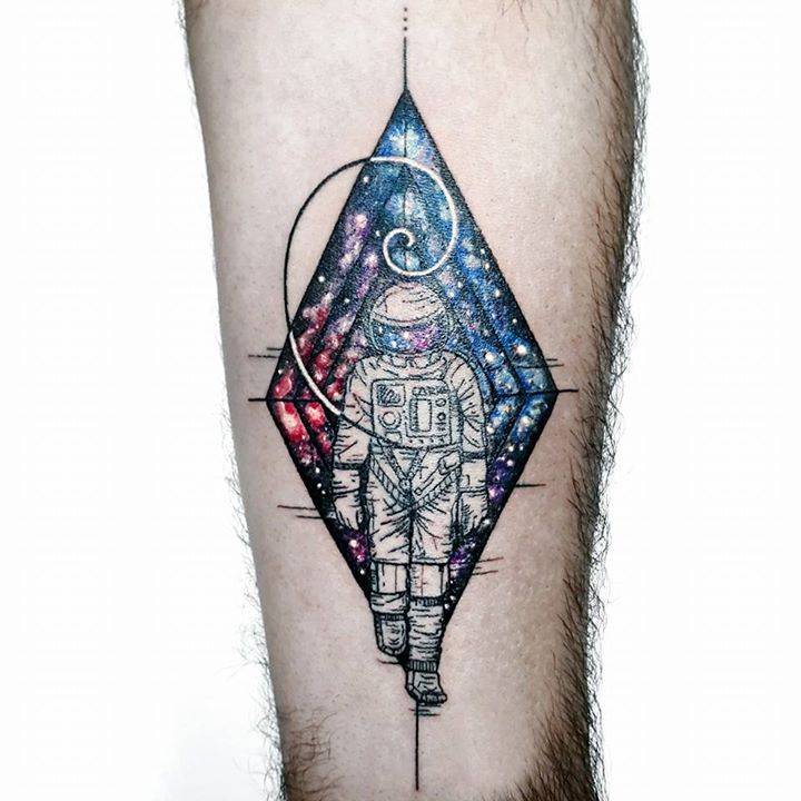 Psychedelic Astronaut Tattoo On The Left Inner Forearm. 720_x_720_jpg