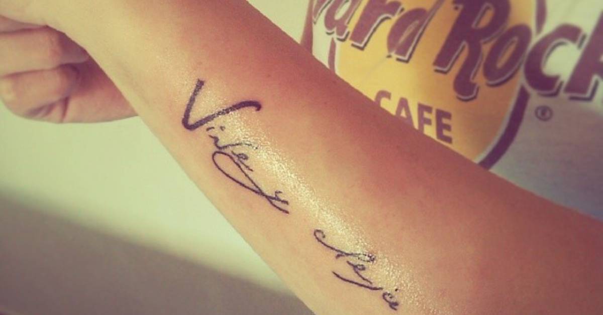 Forearm Tattoo Saying "Vive Y Deja Vivir", Spanish For 628_x_1200_jpg