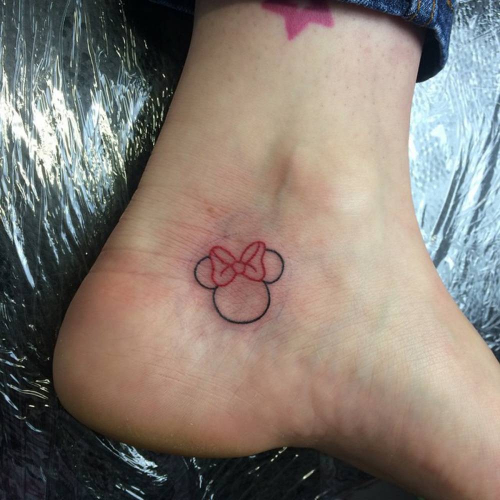 Ankle Tattoo Of Minnie Mouse, By Tattoo Artist Sandra 1000_x_1000_jpg
