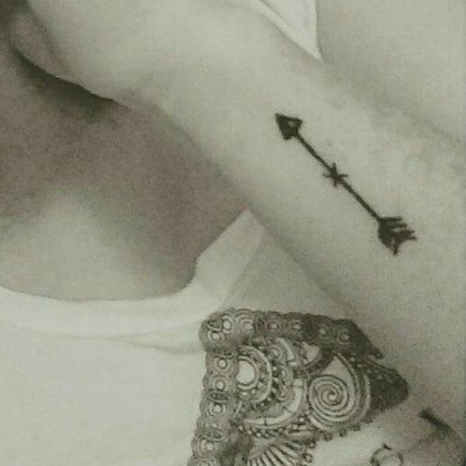 Forearm Tattoo Of An Arrow On Marina. 678_x_678_jpg