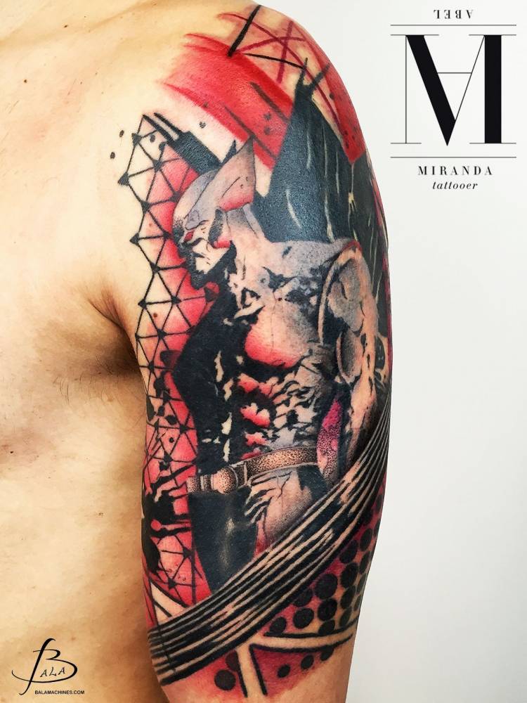 Wolverine Inspired Graphic Tattoo On The Left Upper Arm 1000_x_750_jpg
