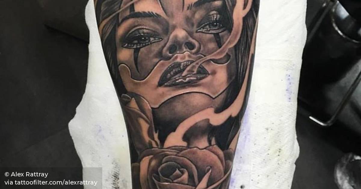 Black And Grey Style Mexican-American Woman Portrait 628_x_1200_jpg