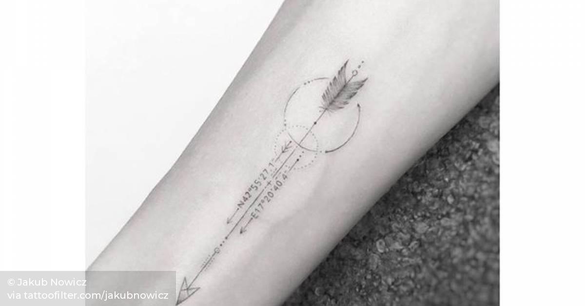 Fine Line Arrow Tattoo. 628_x_1200_jpg