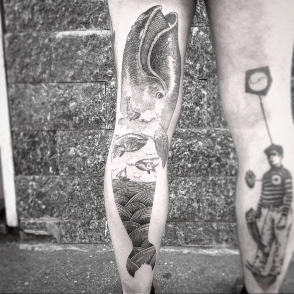 Save The Whale!' - Surrealist Whale Tattoo On The Left 1000_x_1000_jpg