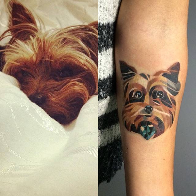 Yorkshire Head Tattoo On The Left Inner Forearm. 640_x_640_jpg
