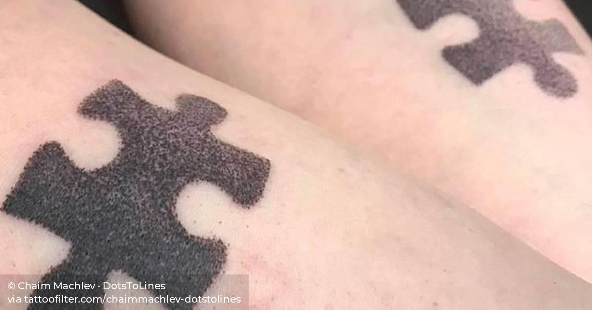 Matching Puzzle Piece Tattoo On Both Inner Forearms. 628_x_1200_jpg