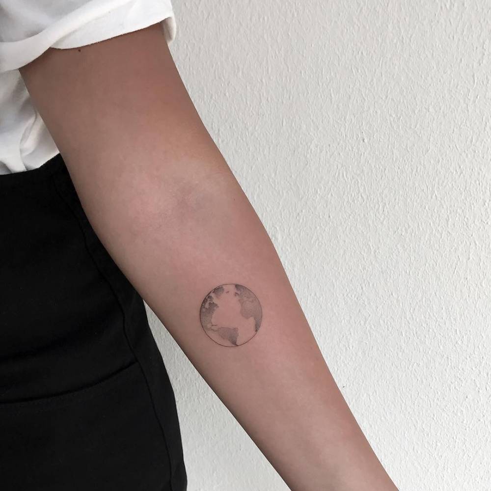 Planet Earth Tattoo On The Left Inner Forearm. 1000_x_1000_jpg